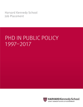 Phd in Public Policy 1997–2017
