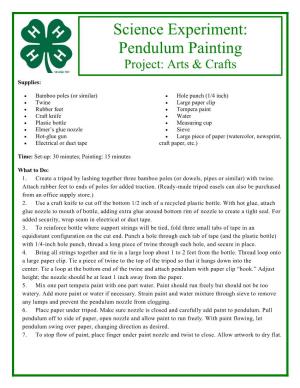 Science Experiment: Pendulum Painting