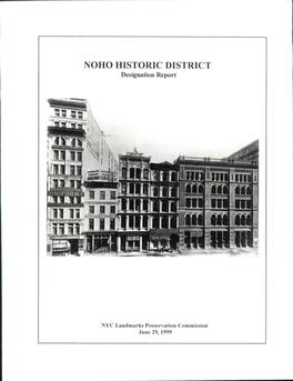 NOHO HISTORIC DISTRICT Designation Report