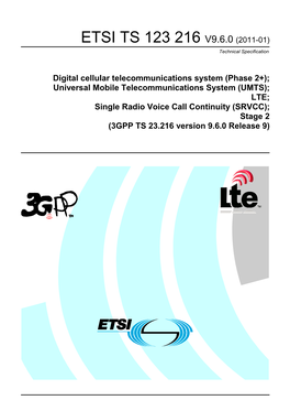 ETSI TS 123 216 V9.6.0 (2011-01) Technical Specification