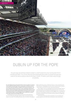 Dublin up for the Pope