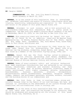 Senate Resolution No. 2899 Senator PARKER BY: the New York City
