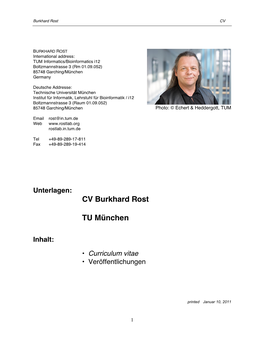 CV Burkhard Rost TU München