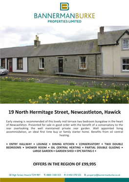 19 North Hermitage Street, Newcastleton, Hawick
