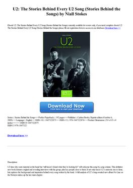 The Stories Behind Every U2 Song (Stories Behind the Songs) by Niall Stokes