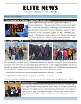ELITE NEWS a Student Publication of Humanities III