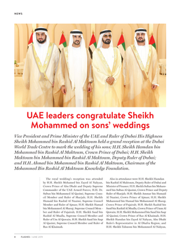 UAE Leaders Congratulate Sheikh Mohammed on Sons' Weddings
