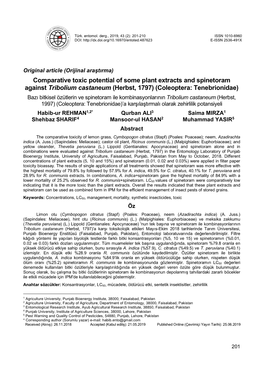 Comparative Toxic Potential of Some Plant Extracts And