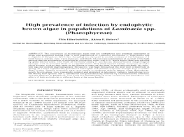 High Prevalence of Infection by Endophytic Brown Algae in Populations of Laminariaspp