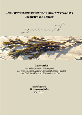 ANTI-SETTLEMENT DEFENCE of FUCUS VESICULOSUS Chemistry and Ecology