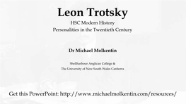 Leon Trotsky HSC Modern History Personalities in the Twentieth Century