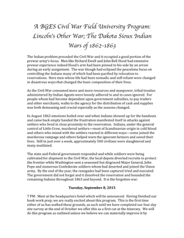 The Dakota Sioux Indian Wars of 1862-1863