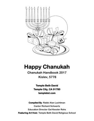 Chanukah Chanukah Handbook 2017 Kislev, 5778