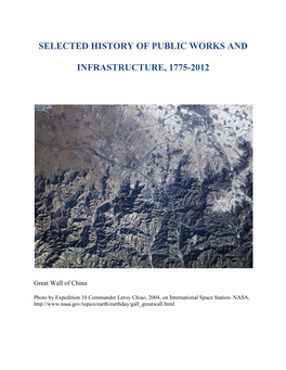 Selected History of Public Works and Infrastructure