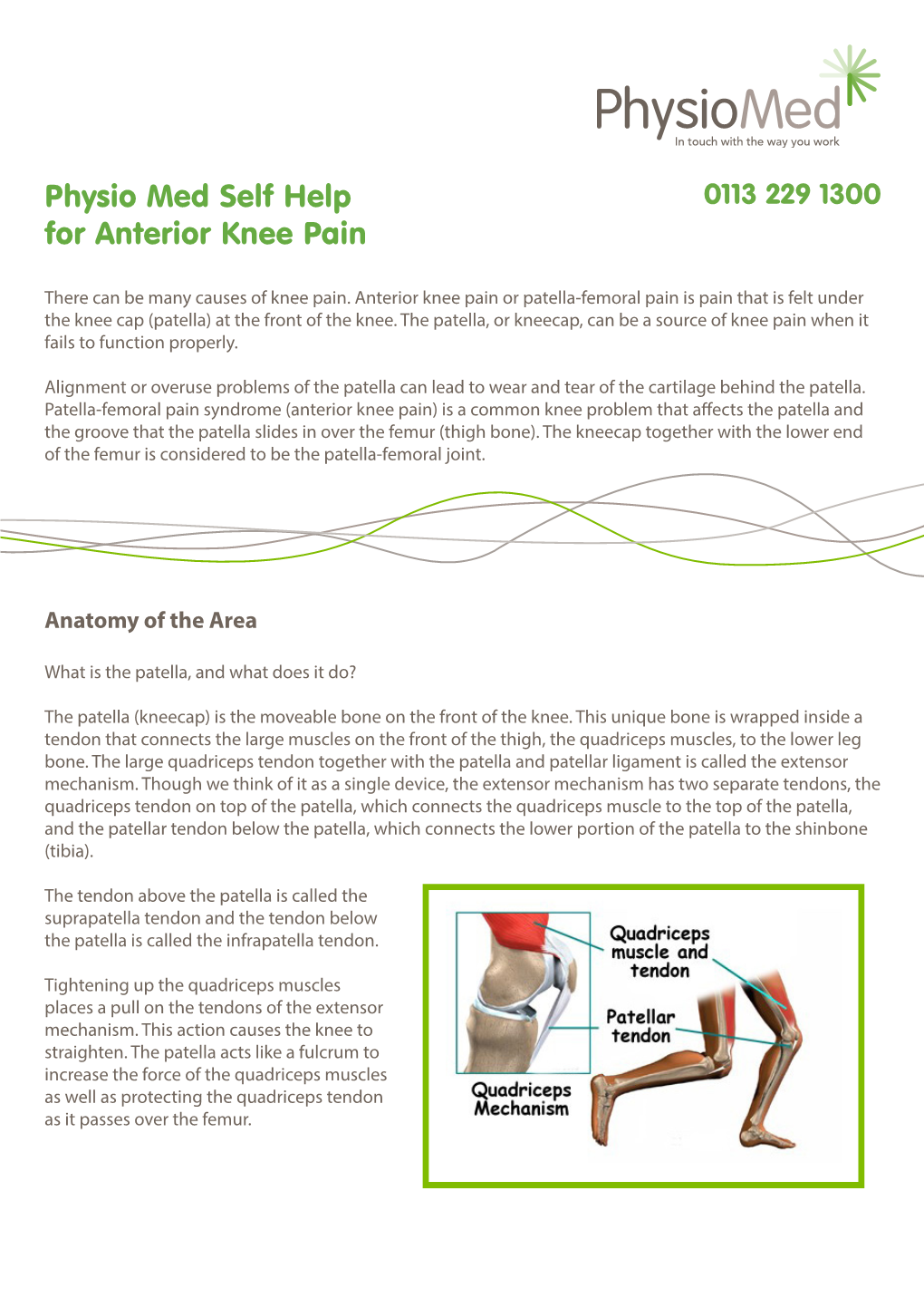 Physio Med Self Help for Anterior Knee Pain