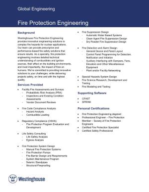 Fire Protection Engineering
