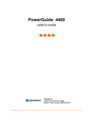 Powerguide® 4400 USER’S GUIDE