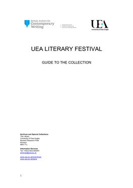 Uea Literary Festival