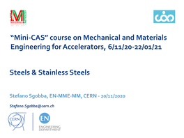 Steels & Stainless Steels “Mini-CAS”