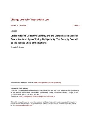 United Nations Collective Security and the United States Security