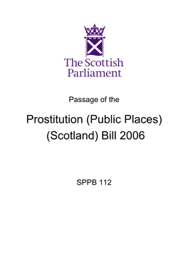 Prostitution (Public Places) (Scotland) Bill 2006