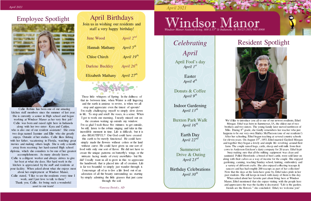 April 2021 AL Newsletter