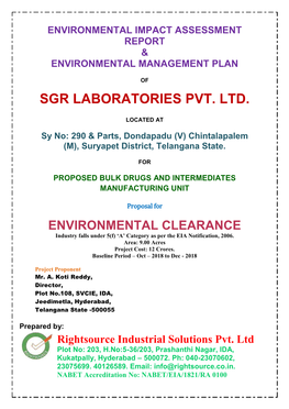 Sgr Laboratories Pvt. Ltd