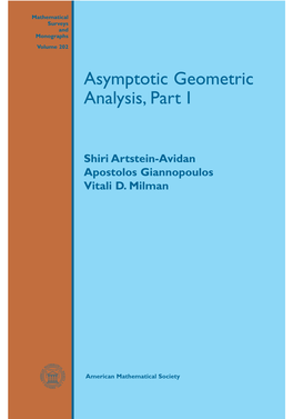 Asymptotic Geometric Analysis, Part I