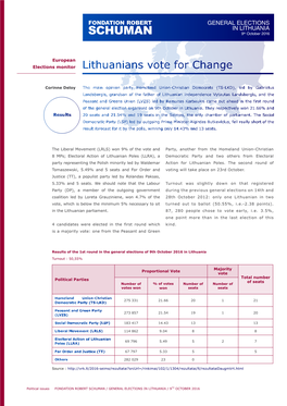 General Elections in Liithuania