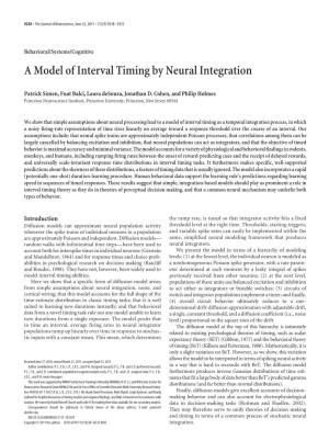 A Model of Interval Timing by Neural Integration