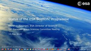 ESA / SCI Presentation