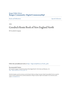 Goodrich Route Book of New England North B.F