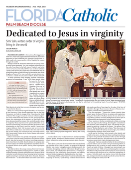 Dedicated to Jesus in Virginity Simi Sahu Enters Order of Virgins Living in the World