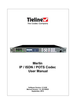 Merlin IP / ISDN / POTS Codec User Manual