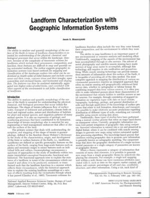 Landform Characterization with Geographic Information Systems