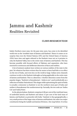 Jammu and Kashmir Realities Revisited