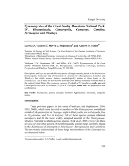 Pyrenomycetes of the Great Smoky Mountains National Park. IV