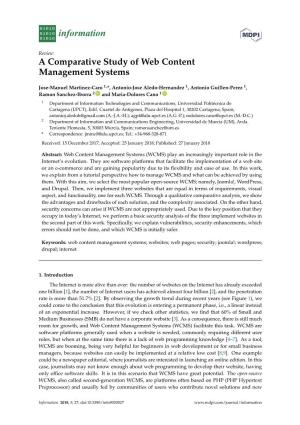 A Comparative Study of Web Content Management Systems