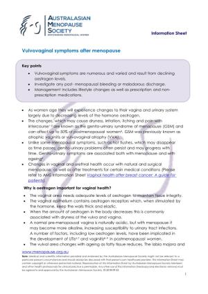 Vaginal Atrophy (VVA)
