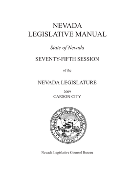 2009 Legislative Manual