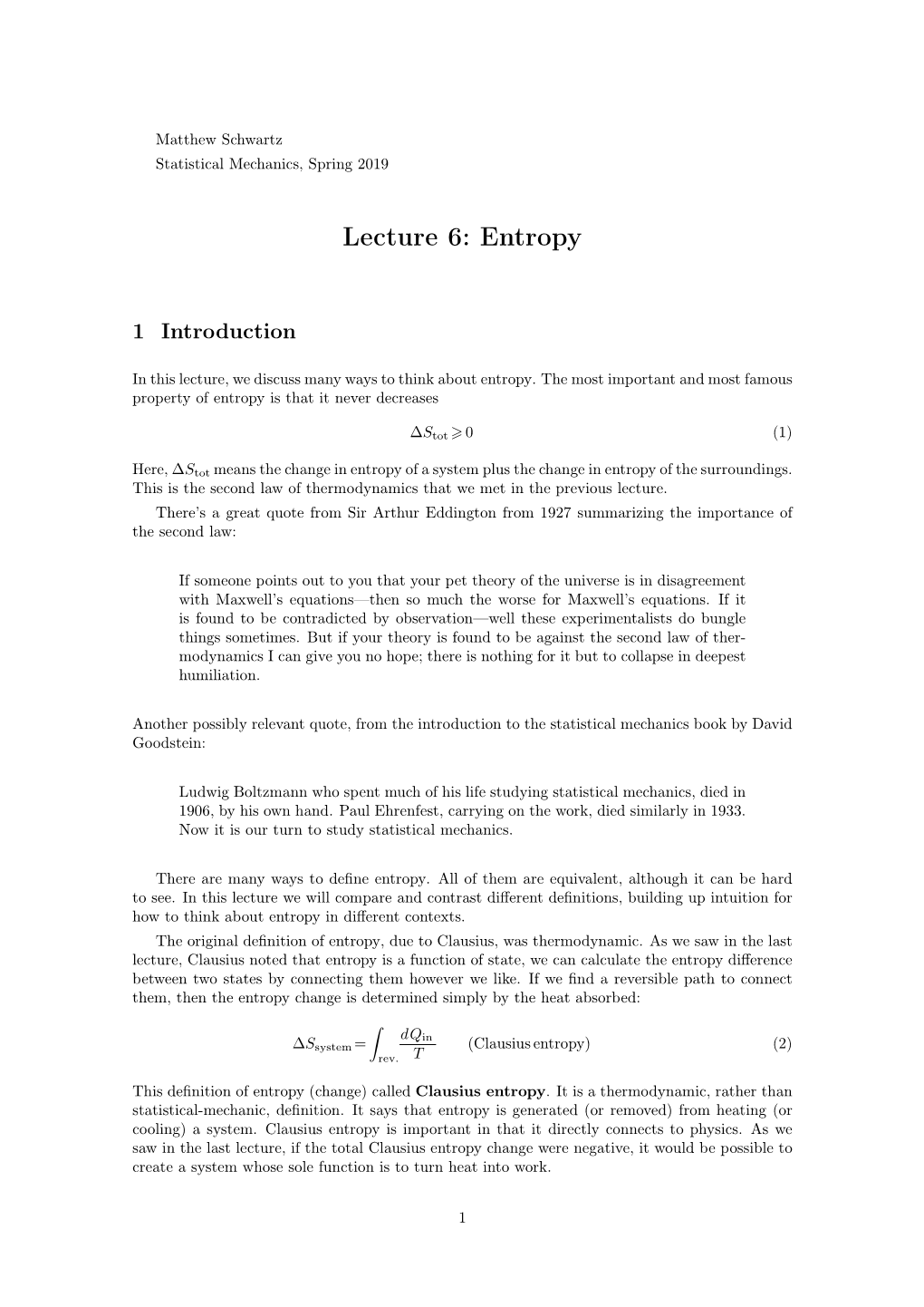 Lecture 6: Entropy