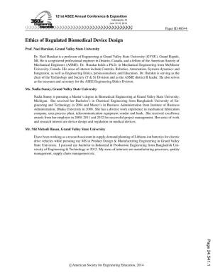 Ethics of Regulated Biomedical Device Design