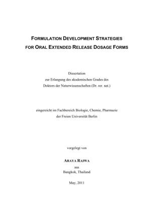 Formulation Development Strategies