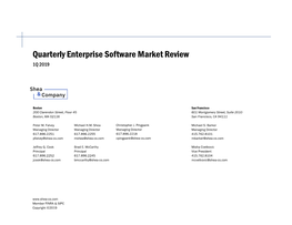 Quarterly Enterprise Software Market Review 1Q 2019