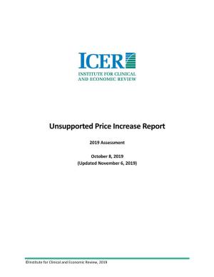 Unsupported Price Increase Report