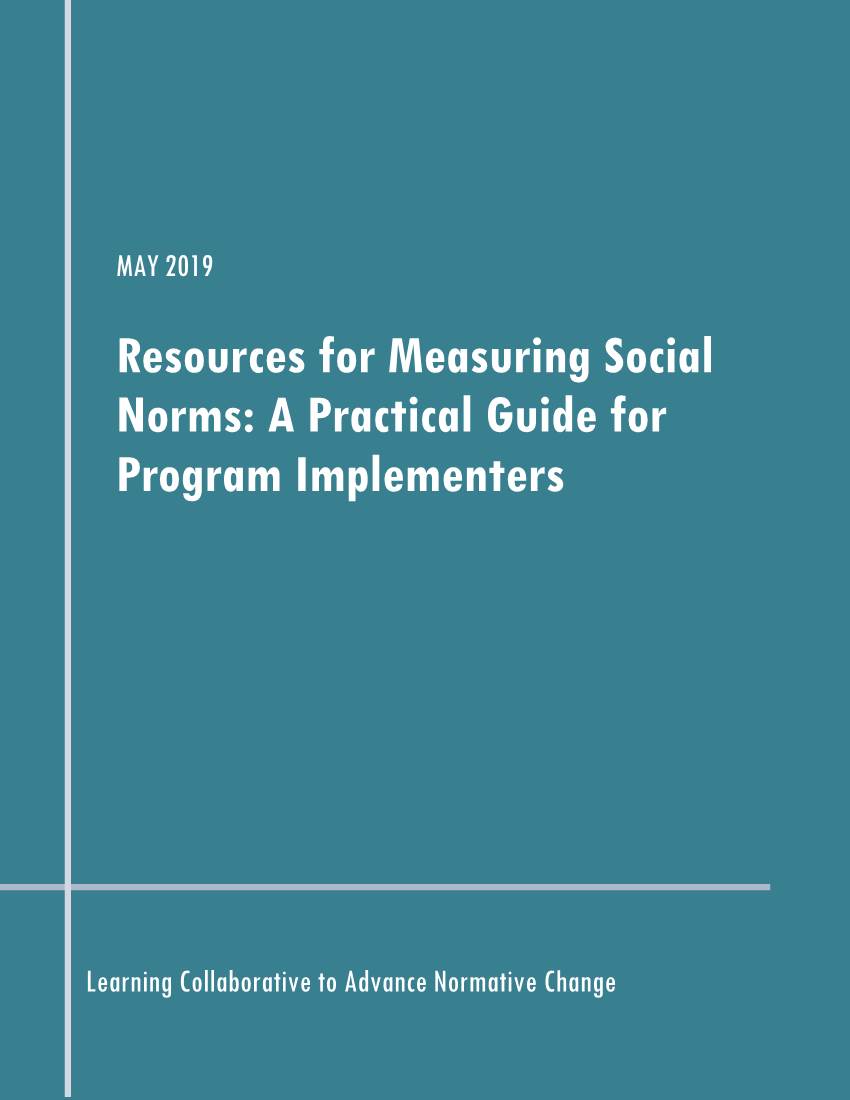 Resources for Measuring Social Norms: a Practical Guide for Program Implementers