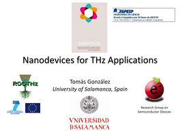 Nanodevices for Thz Applications