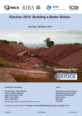 Election 2015: Building a Better Britain Sponsored