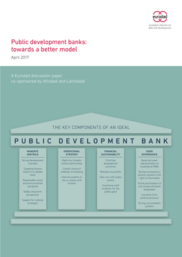 Public Development Banks: Towards a Better Model April 2017