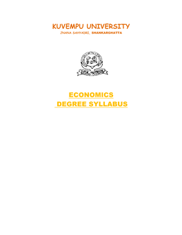 Kuvempu University Economics Degree Syllabus